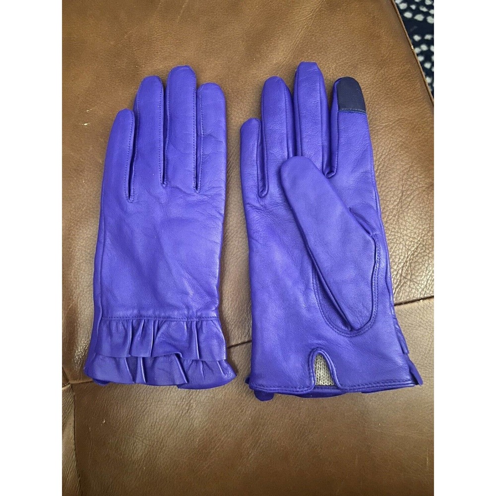 Talbots leather cashmere-lined womens gloves